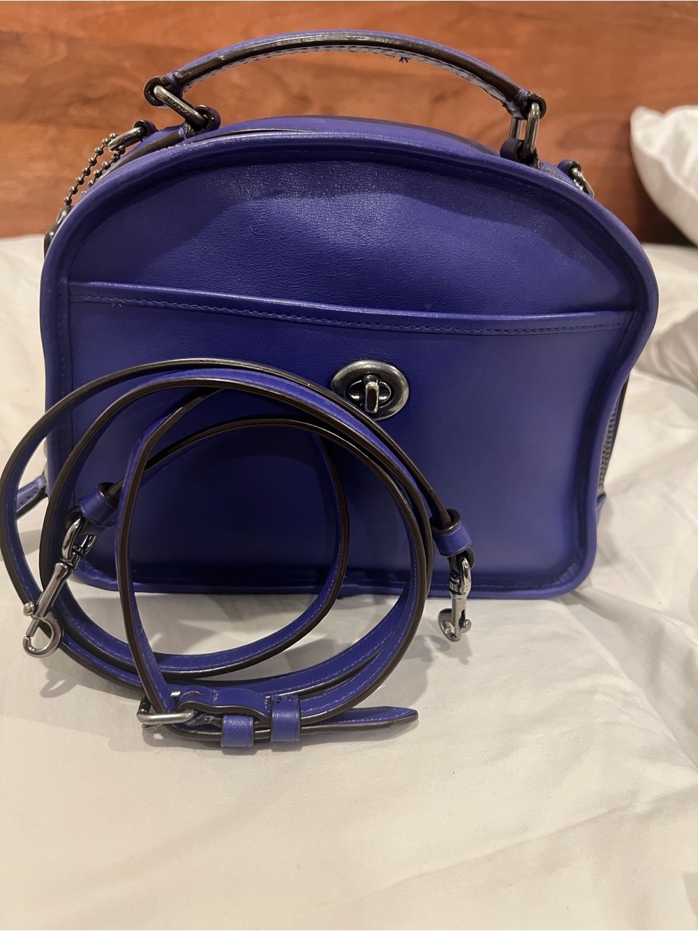 Coach Purple Leather Reissue Lunchpail